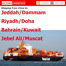 Expédition / fret maritime de Shenzhen / Ningbo / Changhaï / Foshan / Guangzhou à Jeddah et Riyad / Dammam Arabie Saoudite